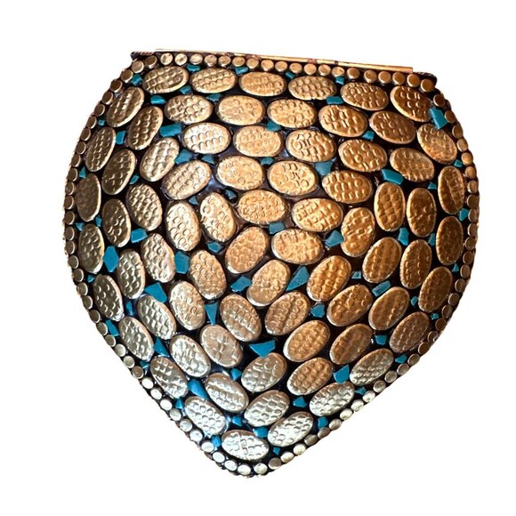 Handmade Ramla Clutch Bag With Beaded Mosaic Design - Picture 6 of 6